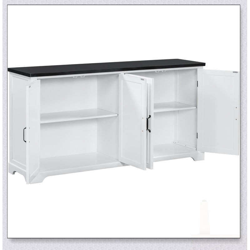 American Country Style Wooden Sideboard With Spacious Storage And Rustic Charm, For Hallway, Entryway, Living Room, And Dining Room.