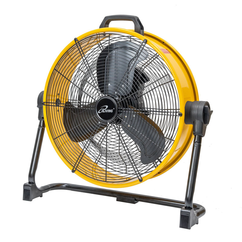 iLIVING Heavy Duty High Velocity Barrel Floor Drum Fan With DC Brushless Motor,Stepless Speed Adjustment for Workshop, Garage, Commercial or Industrial Environment, UL Safety Listed