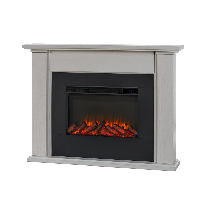 Tejon 52" Slim Electric Fireplace by Real Flame, Bone White