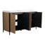 Meuble-lavabo autoportant de 60 po avec lavabo double en résine et 4 portes d'armoire à fermeture en douceur (KD-Packing) -W999S00298