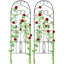 Clôture de jardin en treillis arqué pour plantes grimpantes d'extérieur 60 po x 18 po