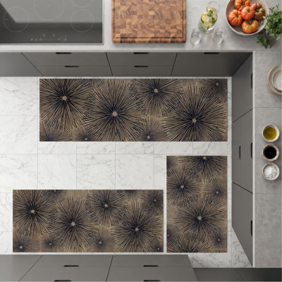 Tapis de cuisine lavables antidérapants Starburst