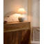 Petite lampe de table moderne en céramique blanche et métal avec abat-jour en lin pour le salon de la chambre à coucher, ampoule incluse