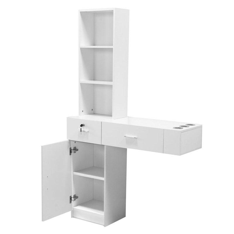 Armoire de rangement à fixation murale Dockrey, Blanc