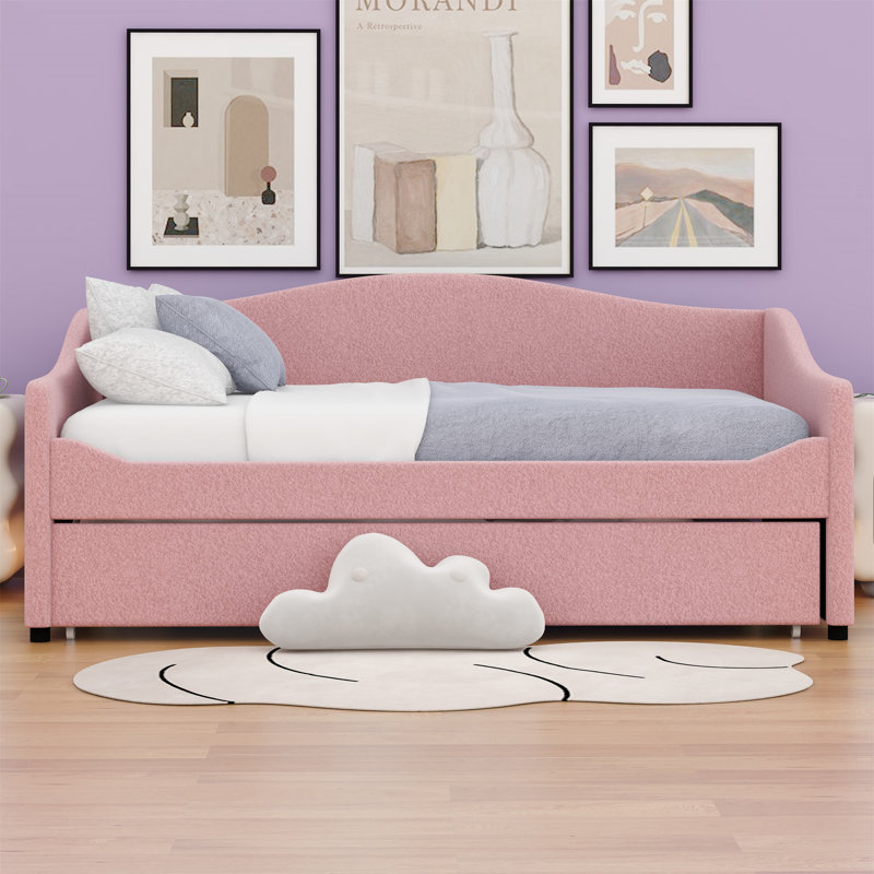 Anaiah Upholstered Daybed, Twin, Pink