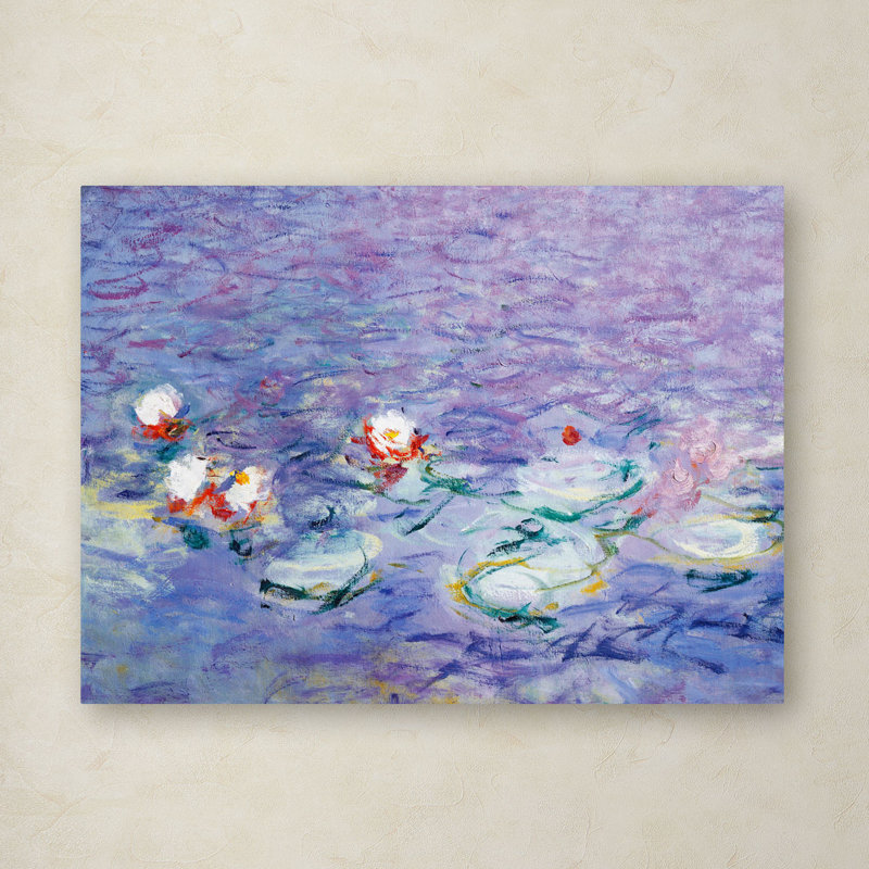 Nymphéas II 1840-1926 par Claude Monet - reproduction d'art sur toile, H 24 po x l 32 po x P 2 po
