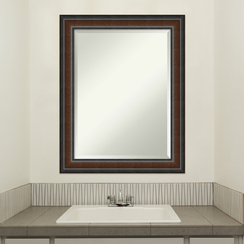 Roulston Wood Flat Wall Mirror, 29" H x 23" W