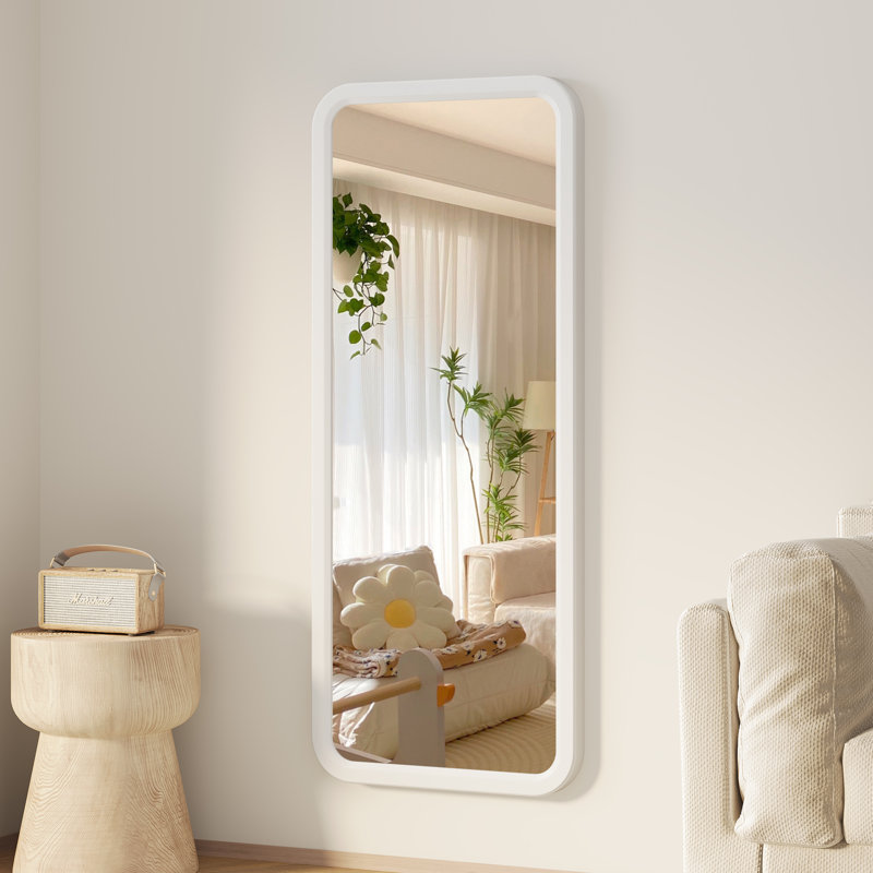 Sherrelle Solid Wood Rectangle Mirror, White