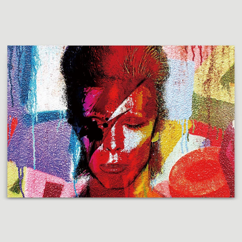 David Bowie, Toile tendue, H 32 po x l 48 po x P 1,5 po