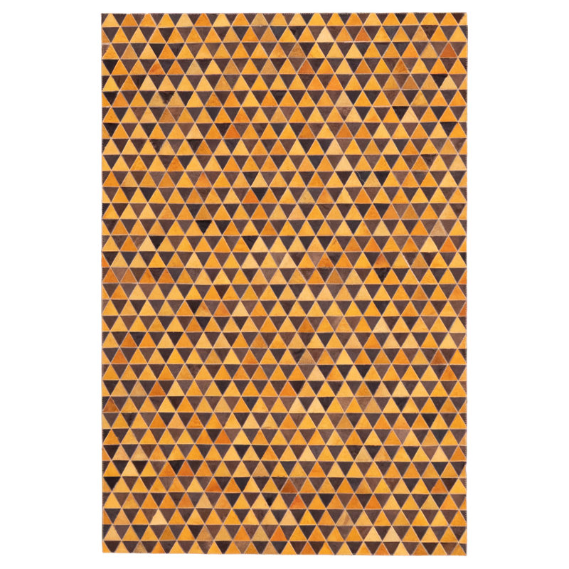 Cowhide Patchwork Orange Rug 4'0" x 6'0"