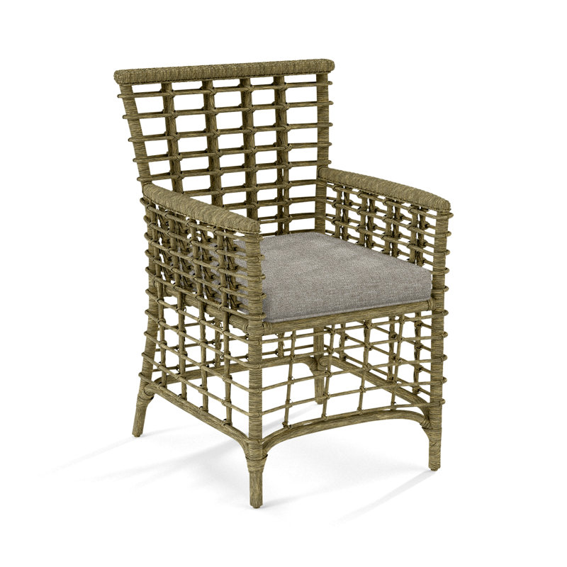 Bridgehampton Arm Chair, Brass, Basic Grey