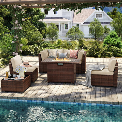Waldman 4 - Person Outdoor Seating Group with Cushions