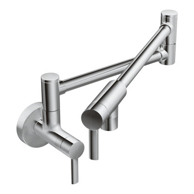 Moen Modern Wall Mount Swing Arm Folding Pot Filler Kitchen Faucet