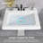 ZEAFIVE Pedestal Bathroom Sinks 20'' Ceramic Rectangular Bathroom Sink with Overflow