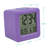 Digital Soft Cube Alarm Tabletop Clock in Purple