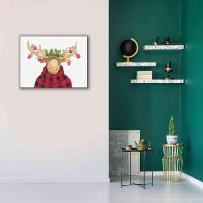 «Christmas Moose» par Diane Kater, estampe numérique sur toile