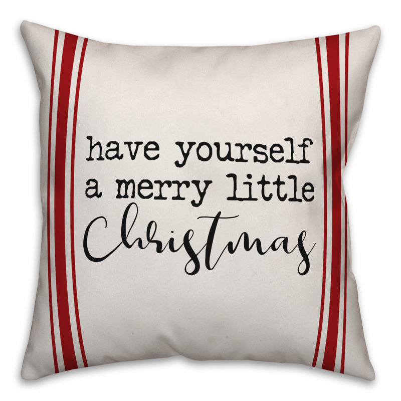  Coussin «Have Yourself a Merry Little Christmas», Intérieur, 16 po x 1 po