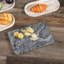 Planche à découper en marbre de granit de luxe pour cuisine Koville, rectangulaire, 12 x 8 po, gris éléphant
