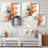 Orange And Blue Circles In Harmony III - Geometric Metal Wall Art-988461639