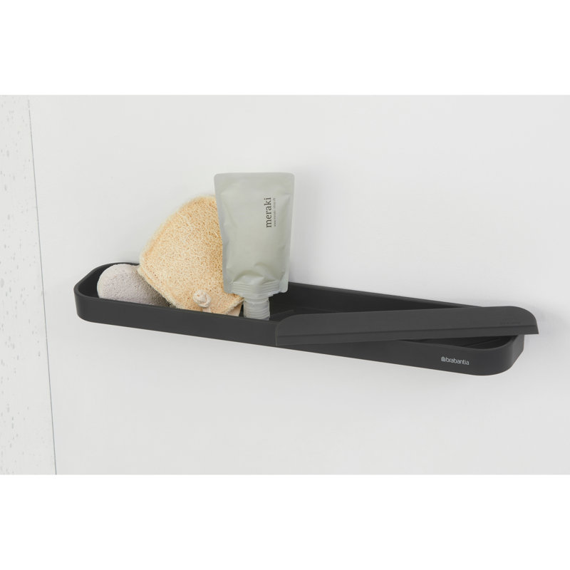 Brabantia Mindset Shower Shelf with Squeegee, Dark Grey