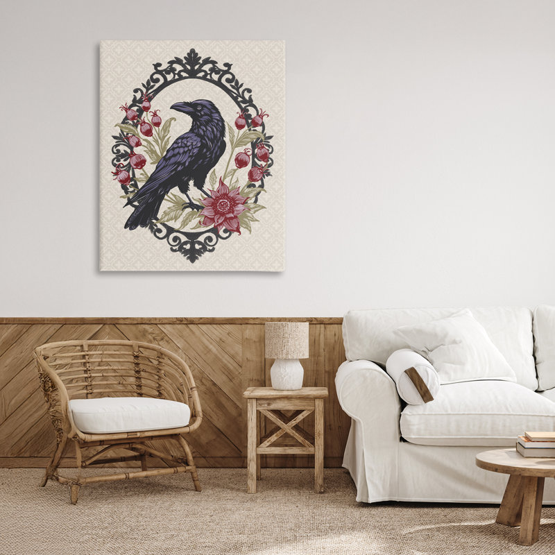 «Never More Ornate Raven Canvas», conception par Radhika Modi, H 40 po x l 30 po