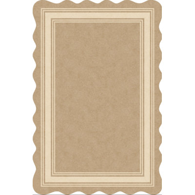 Scalloped Washable 10x13 Easy Jute Rug, Modern Outdoor Patio Rugs Indoor Farmhouse Area Rug for Living Room Bedroom Non Slip Geometric Bordered Brown Rugs for Backyard Dining Room