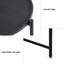 Table en bois noire avec bords sécuritaires pour les bureaux