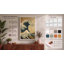 Great Wave in Blue Japandi - Wrapped Canvas-1640810056-1640810060