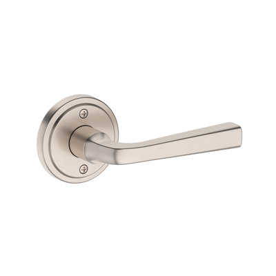 Kingvale Passage Lever with Stepped Round Rose in Satin Nickel