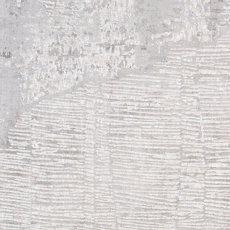 Tapis gris clair tissé à la machine Barrentine, Rectangle 10 pi x 14 pi