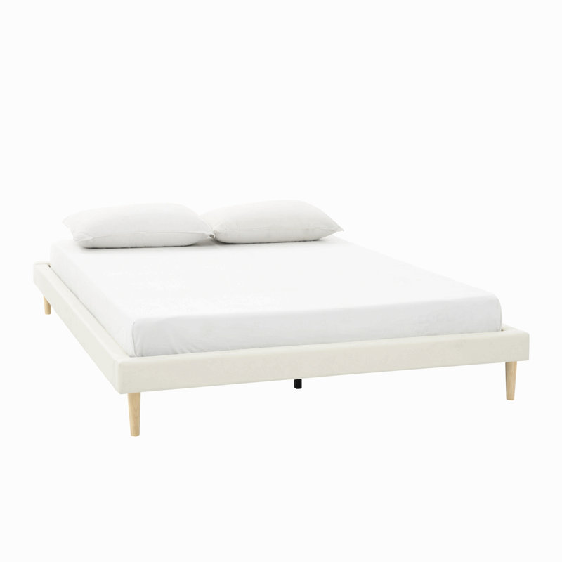 Headboard-Free King Size Wood Slat Platform Bed Frame