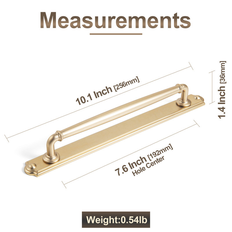 American Classic Antique Bar Pull With Backplate(Cban), 7.6", Champagne Bronze