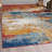 Abstract Red/Blue/Gold Colorful Indoor Area Rug-1079594968