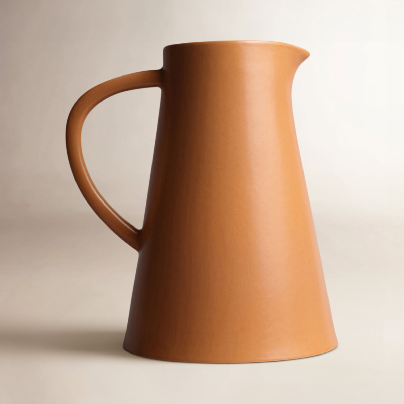 Ceramic Pitcher, Orange