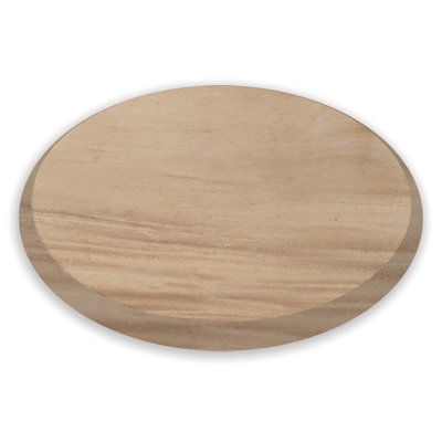 Neutral Wood Lazy Susan Turntable 14" Diameter