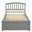 Structure de lit plateforme en bois avec lit gigogne-337848473