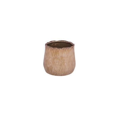 Pot en céramique brun