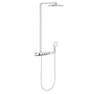 GROHE RAINSHOWER SmartControl DUO 360 HP Rear Fed Exposed Chrome Thermostatic Shower System