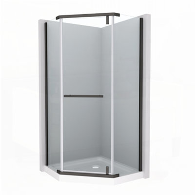 Pivot shower door, with 1/4" tempered glass