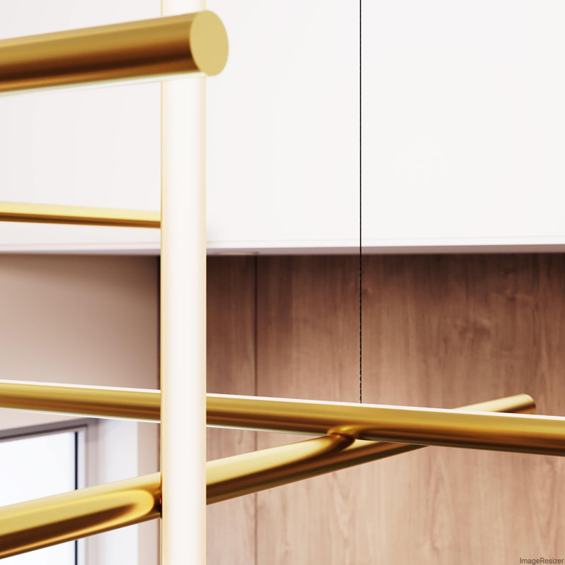 Labyrinth Dimmable LED Geometric Chandelier, Brass