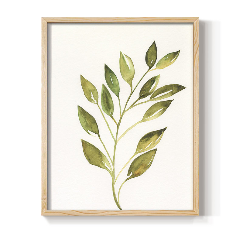 «Simple Twig I», reproduction encadrée - bois massif, H 15 po x l 12 po