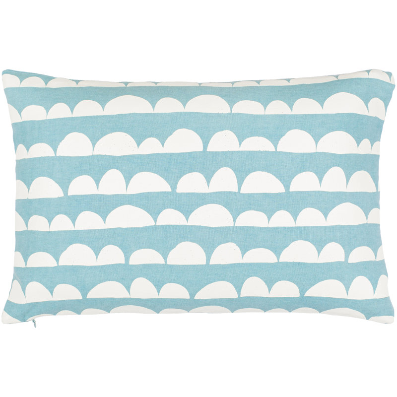 Lachen Pillow Cover C Lumbar, Teal/Cream