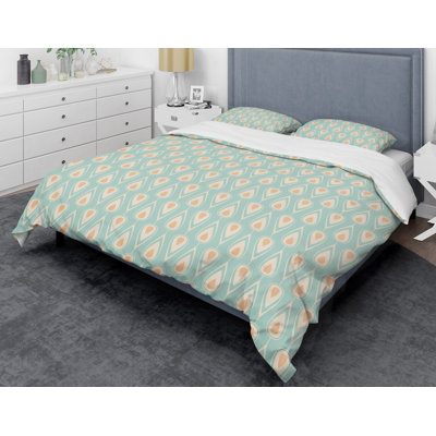 Farmhouse / Country Polyester Twill Geometric Shapes Duvet Cover