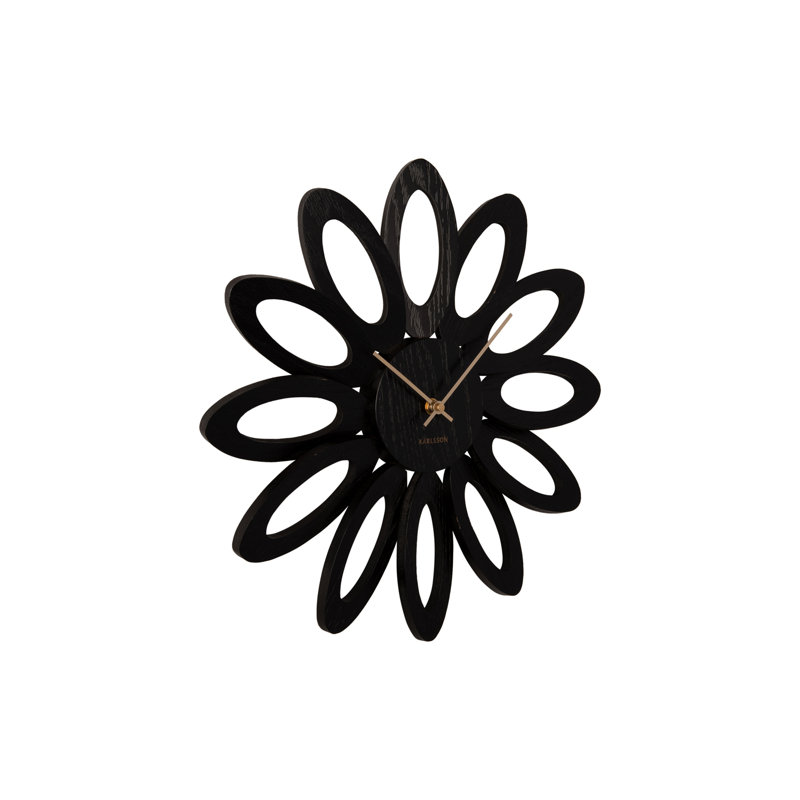 40cm Wall Clock, Black/Gold
