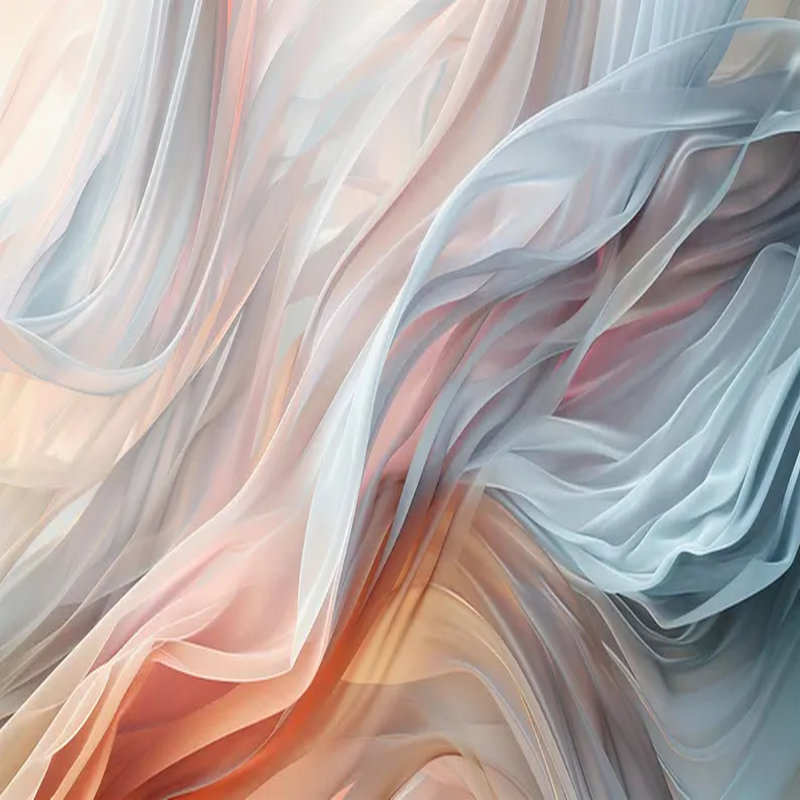Voile soyeux au coucher du soleil, L 96 po x l 108 po