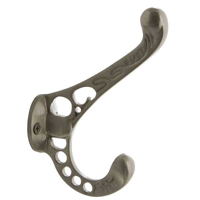 Victorian Coat Hook, Satin Nickel