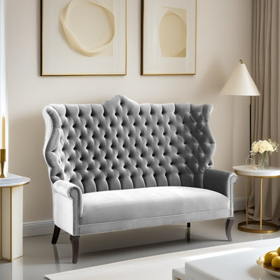 Velvet Upholstered Triple Dining Room Sofa