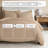 100% Cotton Honeycomb Waffle Textured Duvet Cover with Pillow Shams-107667084-107667089