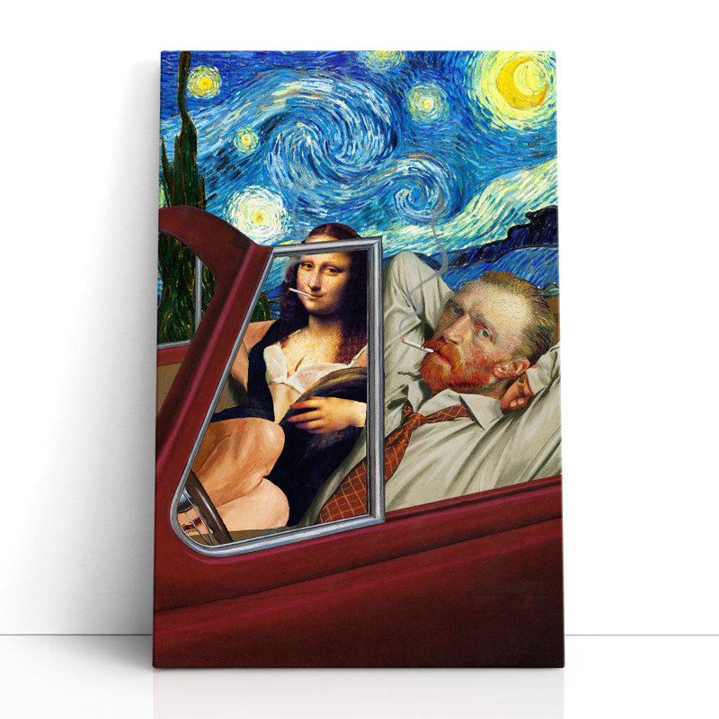 Nuit étoilée - reproduction d'art sur toile, H 36 po x l 24 po