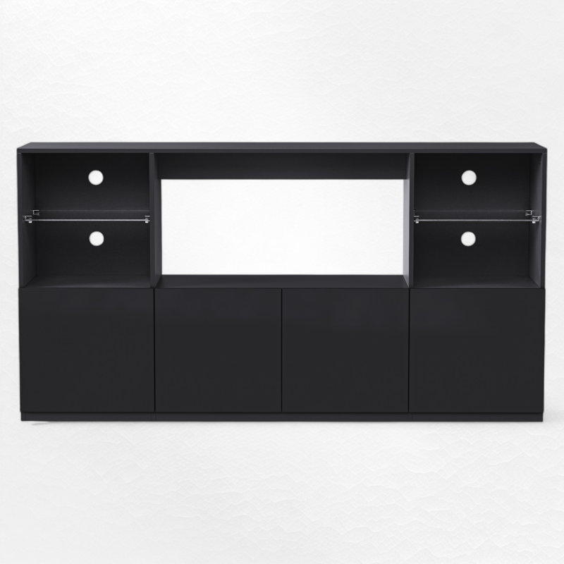 Gwinevere TV Stand For Tvs Up To 75", Black